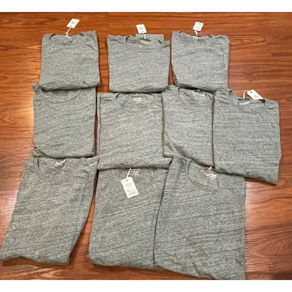 MARINE LAYER LOT OF 10 TEE MID HEATHER GREY MARGE